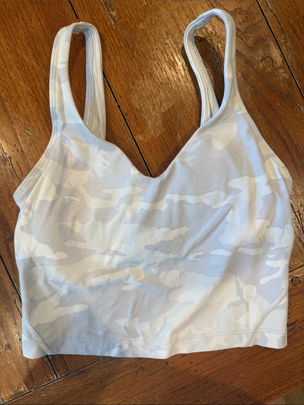 lululemon athletica Light Gray Camo Seamless Sports Bralette